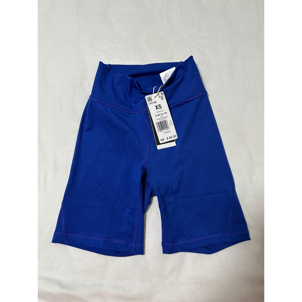 Adidas All Me Ess 7IN Training Shorts Womens XS Semi Lucid Blue Biker Shorts NEW